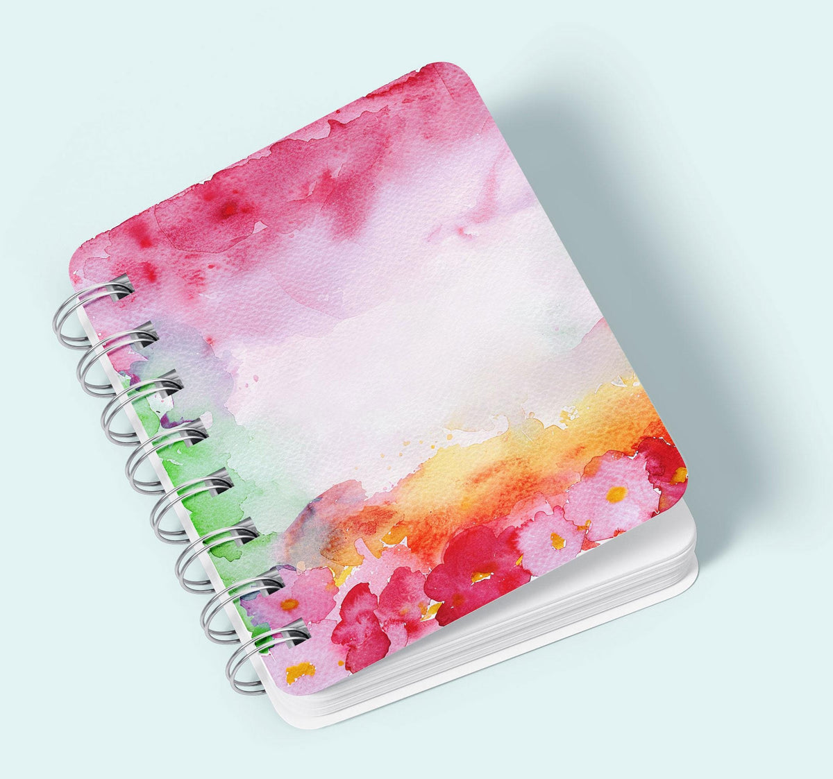 Rainbow Floral Watercolor Background, Digital Download