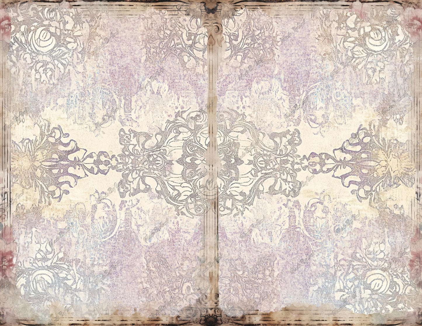 Victorian Textured Patterns, Distressed Victorian Junk Journal Paper