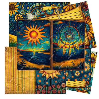 Hippie Junk Journal Kit, Whimsical Boho Printables Download