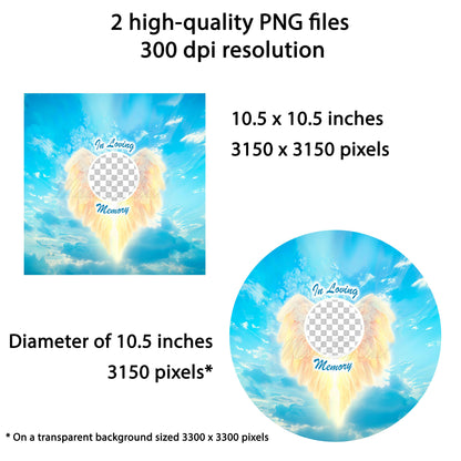 In Loving Memory Memorial Wind Spinner Sublimation Design