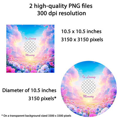 In Loving Memory Wind Spinner Sublimation Design PNG