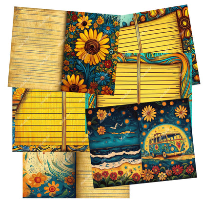 Hippie Junk Journal Kit, Whimsical Boho Printables Download