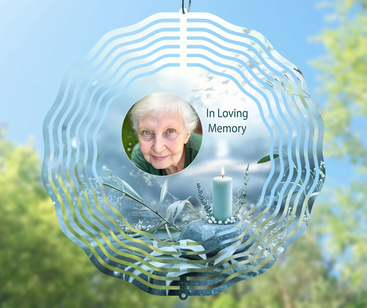 Memorial Wind Spinner PNG, Photo Wind Spinner Design, Picture Windspinner, Sublimation Design, Wind Spinner Template, Digital Download