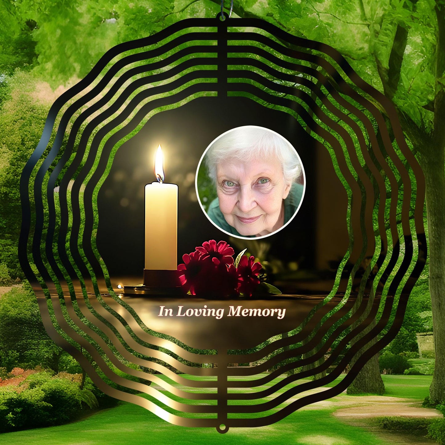 Memorial Candle Wind Spinner Sublimation Design Digital Download