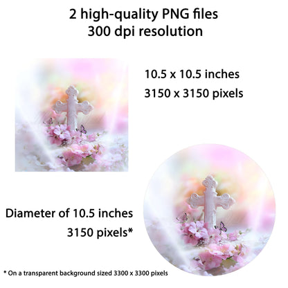 Christian Cross Wind Spinner Design – Sublimation PNG