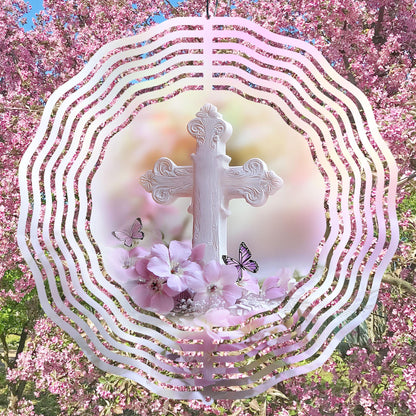Christian Cross Wind Spinner Design – Sublimation PNG