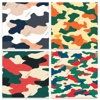 Camo Digital Paper Pack — Camouflage Seamless Pattern Pack