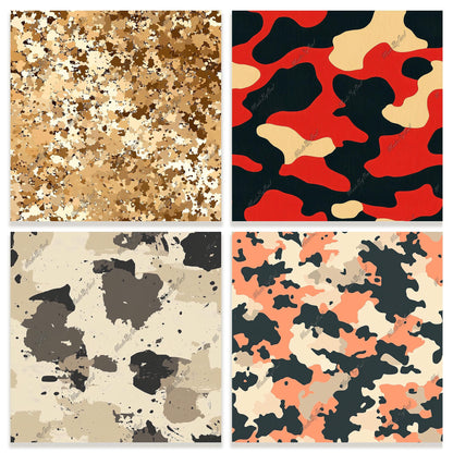 Camo Digital Paper Pack — Camouflage Seamless Pattern Pack