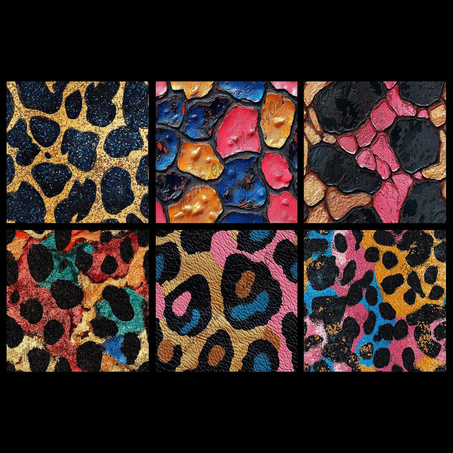 Cheetah Digital Paper Pack, Animal Print Pattern, Leopard Background