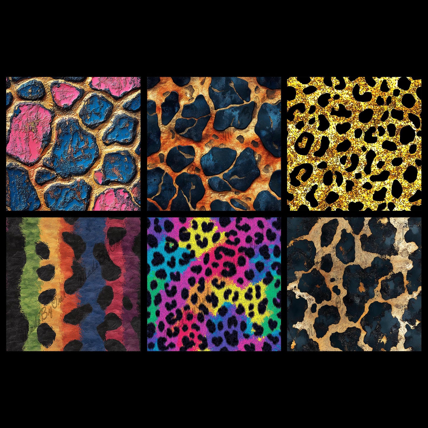 Cheetah Digital Paper Pack, Animal Print Pattern, Leopard Background