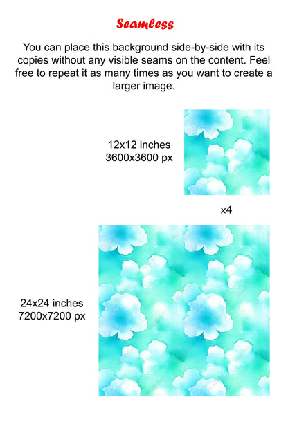 Turquoise Watercolor Background, Abstract Texture, Digital Download