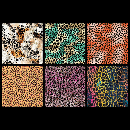 Cheetah Digital Paper Pack, Animal Print Pattern, Leopard Background
