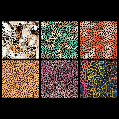 Cheetah Digital Paper Pack, Animal Print Pattern, Leopard Background