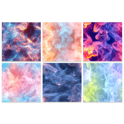Colored Smoke Seamless Digital Paper Pack | Instant Download