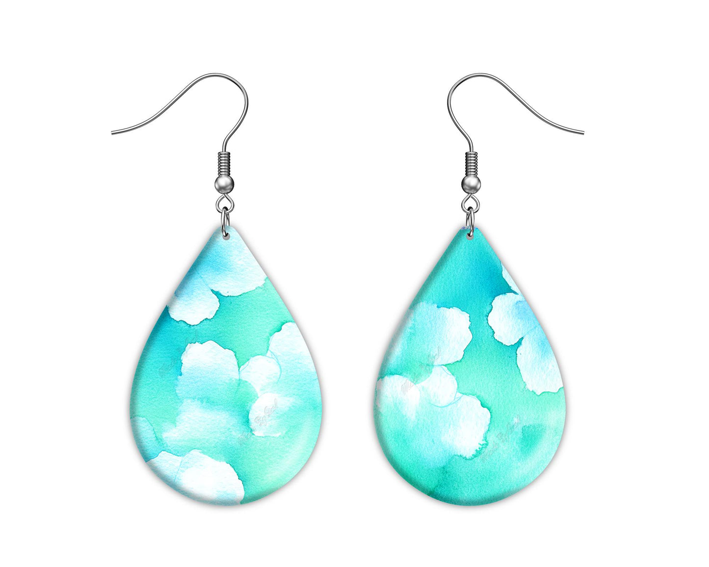 Turquoise Watercolor Background, Abstract Texture, Digital Download