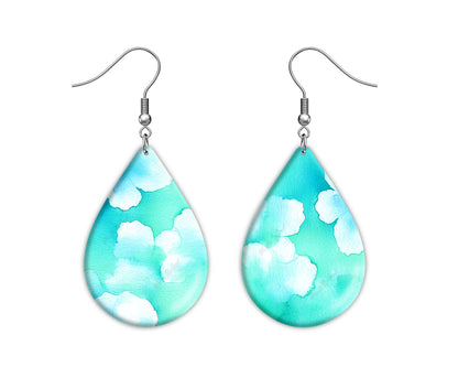 Turquoise Watercolor Background, Abstract Texture, Digital Download