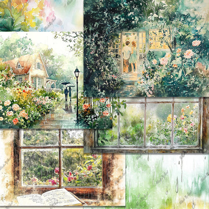 Rainy Day Junk Journal Kit, Summer Ephemera Digital Download