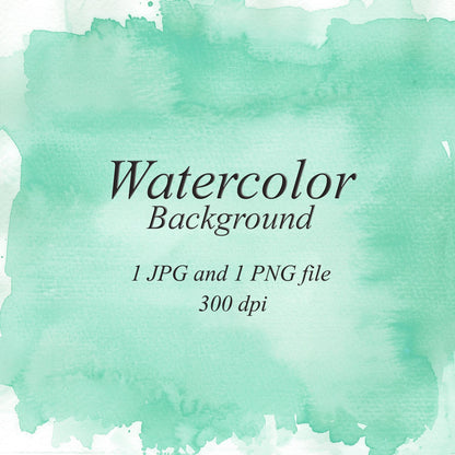 mint green watercolor background, digital backdrop, hand painted texture, watercolor washes