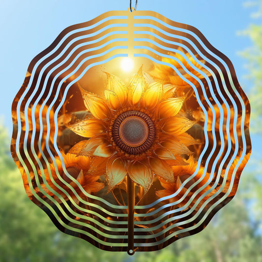 Night sunflower wind spinner sublimation design