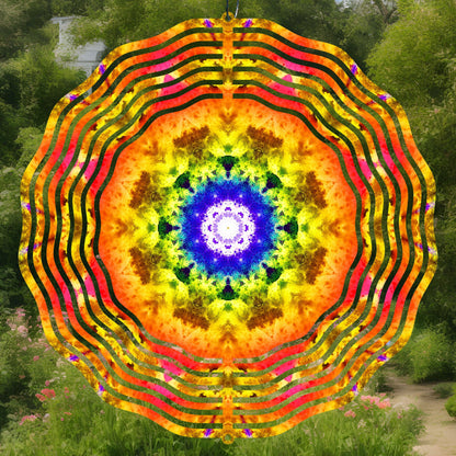 Orange mandala wind spinner sublimation design