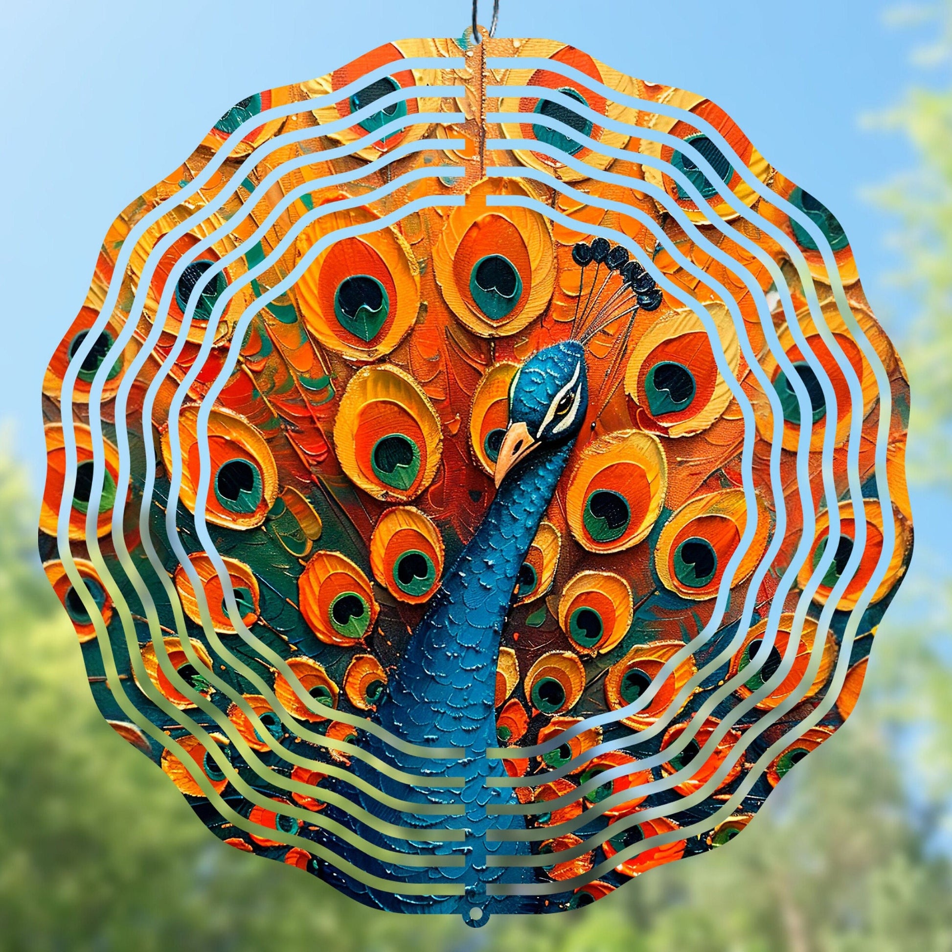 Peacock wind spinner sublimation design png