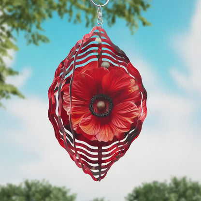 Red Poppy Wind Spinner Design – Sublimation PNG Download