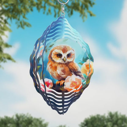 Cute Owl Wind Spinner Design – Sublimation PNG Download