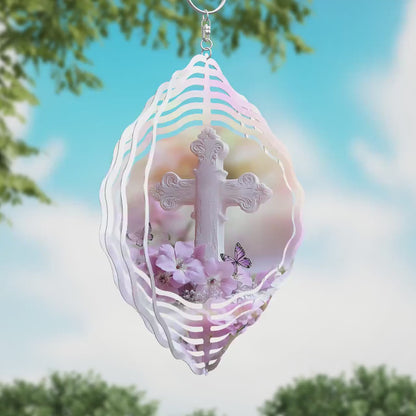 Christian Cross Wind Spinner Design – Sublimation PNG