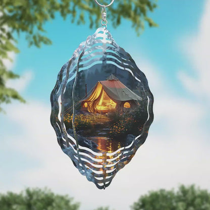 Camping Wind Spinner Design – Sublimation PNG Download