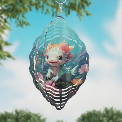 Sublimation Design: Axolotl Wind Spinner – PNG