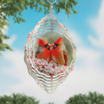 Red Cardinals Wind Spinner Sublimation Design, PNG