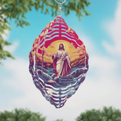 Wind Spinner Sublimation Design "I Can Do All Things Through Christ"