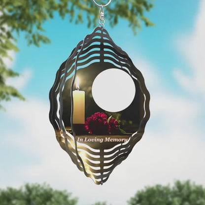 Memorial Candle Wind Spinner Sublimation Design Digital Download