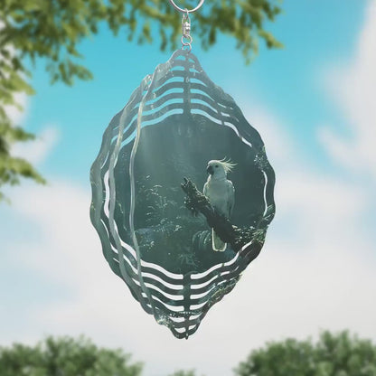 Cockatoo Parrot Wind Spinner Sublimation Design Download