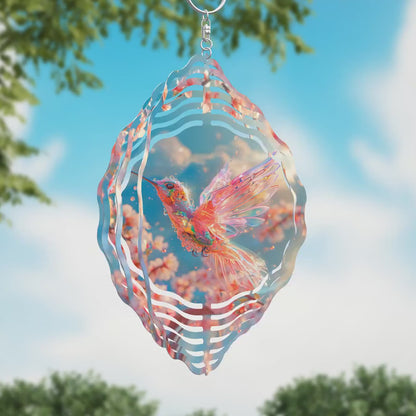 Hummingbird Wind Spinner Sublimation Design Digital Download