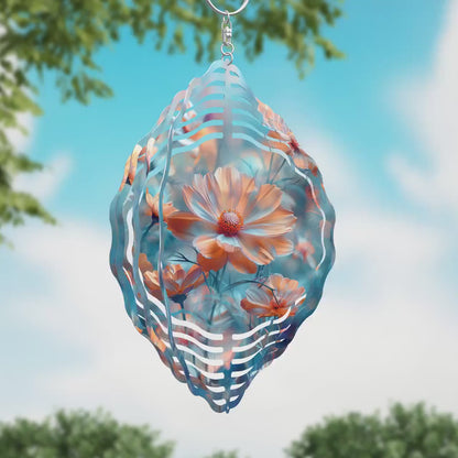 Cosmos Flower Wind Spinner Sublimation Design PNG Download