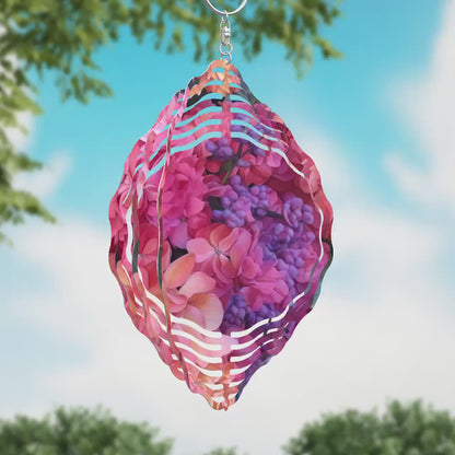 Sublimation Design: Hydrangea Wind Spinner Instant Download