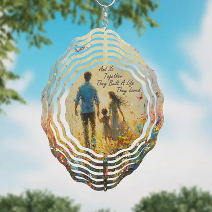 Wind Spinner Sublimation Design "And So Together They Built a Life"