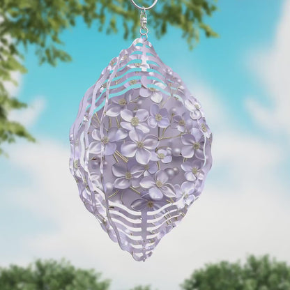 3D Lilac Flowers Wind Spinner Sublimation Design - PNG Download