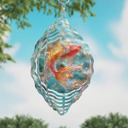 Goldfish Wind Spinner Design – Sublimation PNG Download