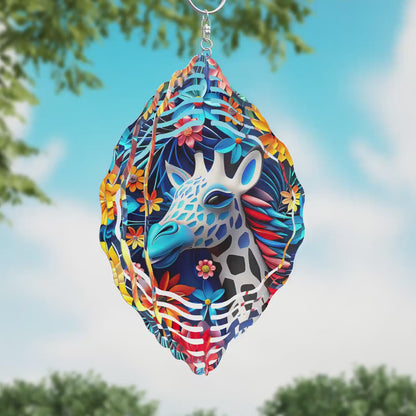 3D Giraffe Wind Spinner Sublimation Design – PNG Download