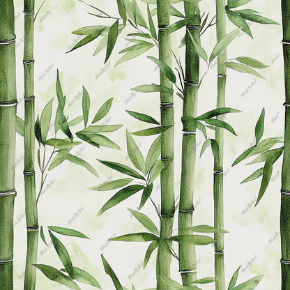 Bamboo and Panda Tileable Patterns, Scrapbook Paper Digital Download