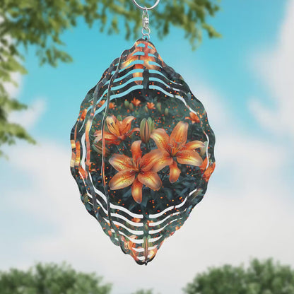 Tiger Lily Flower Wind Spinner Sublimation Design Download