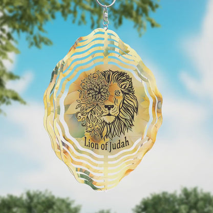 Lion of Judah Christian Wind Spinner Design – Sublimation PNG