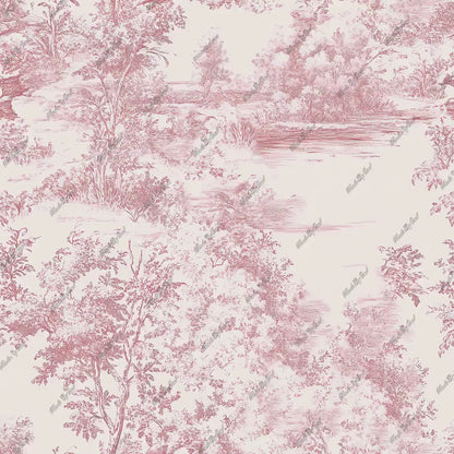 Toile de Jouy Tileable Patterns, Scrapbooking Printable Paper