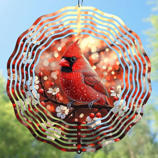 ByOwlStudio's red cardinal wind spinner sublimation design, ready for download or purchase.