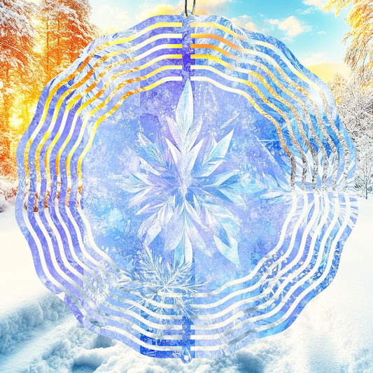 Snowflakes Wind Spinner Design sublimation design for winter-inspired projects.