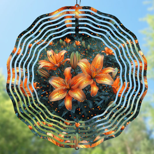 Tiger Lily Flower wind spinner sublimation design