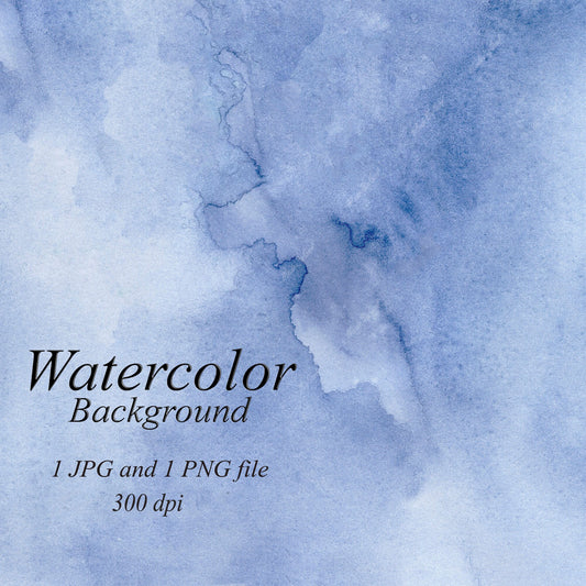 Watercolor dusty blue background, watercolor washes, digital backdrop