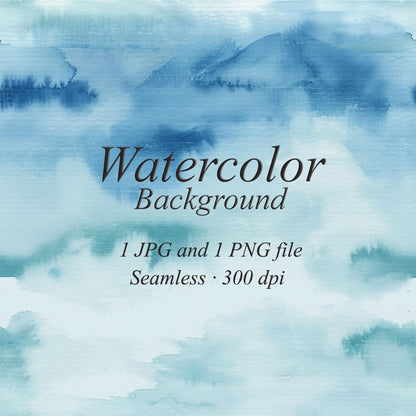 Watercolor background, abstract landscape, seamless texture